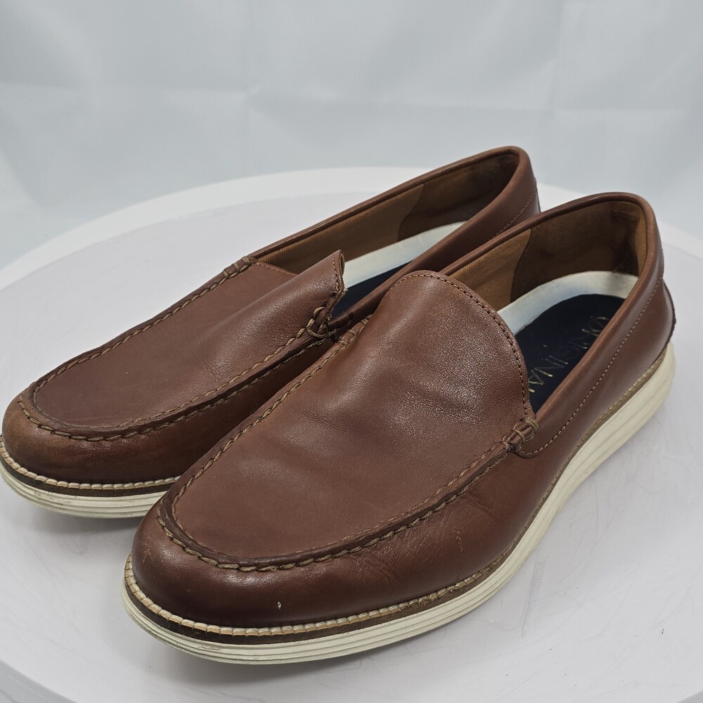 Cole Haan Mens 10 M Original Grand Venetian Slip On Loafers Tan Moc Toe C29697